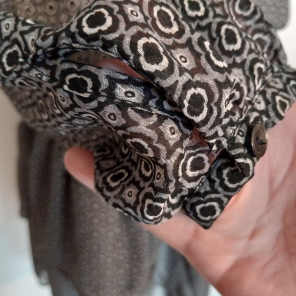 100% pure silk, tiered, boho above-knee dress - Picture 8 of 16